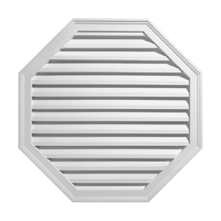 Decorative louvered vent for enhanced airflow and architectural appeal.